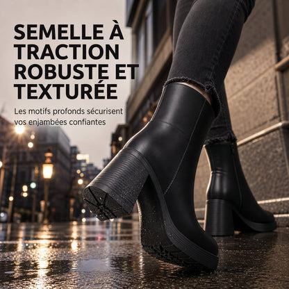 Bottines à semelle épaisse et talon chunky