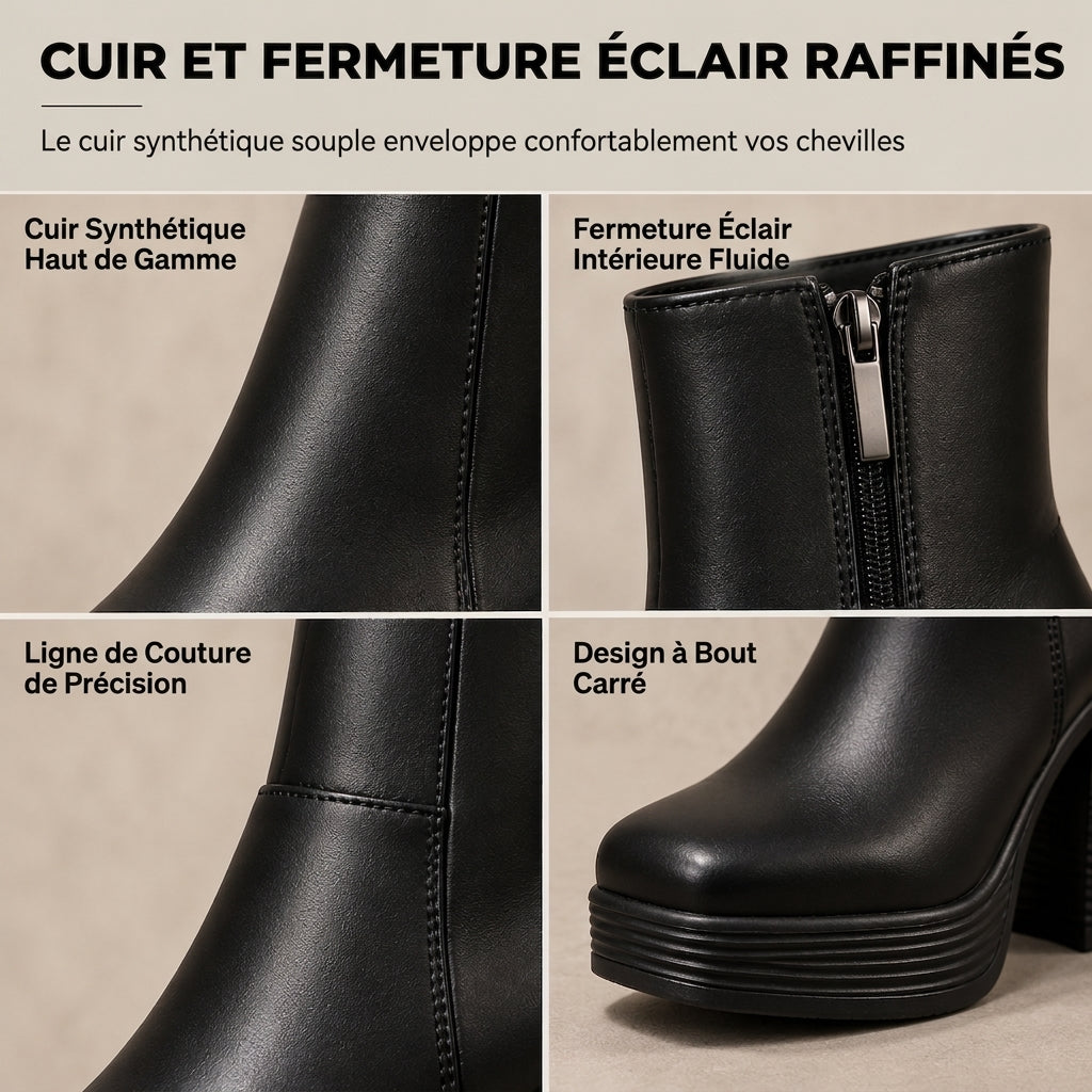 Bottines à semelle épaisse et talon chunky