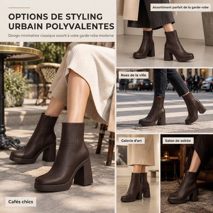 Bottines à semelle épaisse et talon chunky
