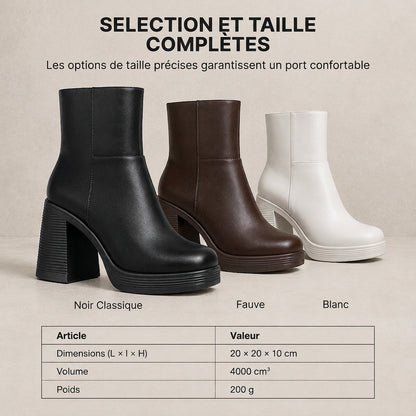 Bottines à semelle épaisse et talon chunky