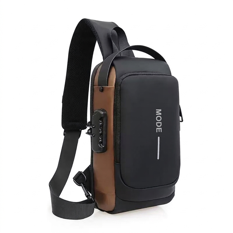 Sac bandoulière anti-vol avec port de charge USB pour hommes