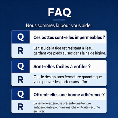 Chaussures de neige d'hiver chaudes et faciles à enfiler pour hommes et femmes