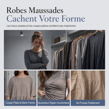 Roche bodycon à manches bouffantes unies pour femmes