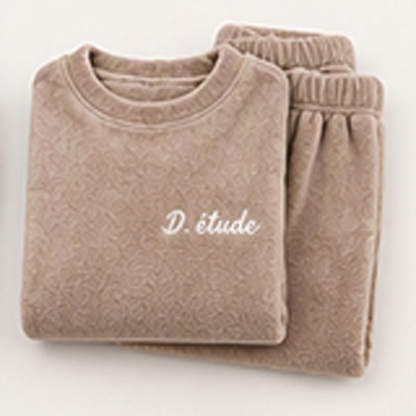 Pyjama doux et chaud en velours corail pour femme