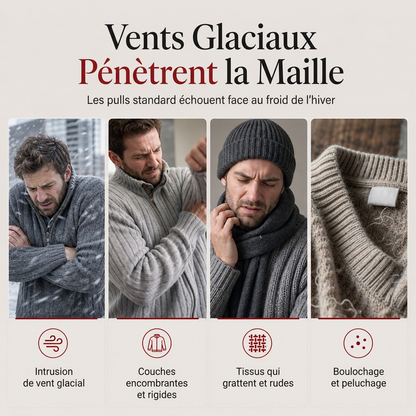 Cardigan à capuche mi-long épaissi pour homme