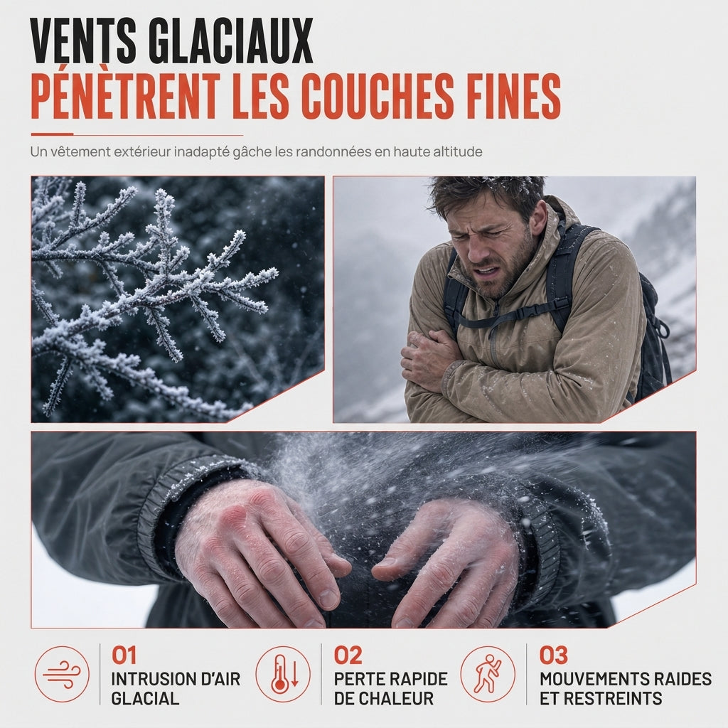 Veste de randonnée d'extérieur à une couche pour le printemps, imperméable et résistante à l'usure pour l'alpinisme