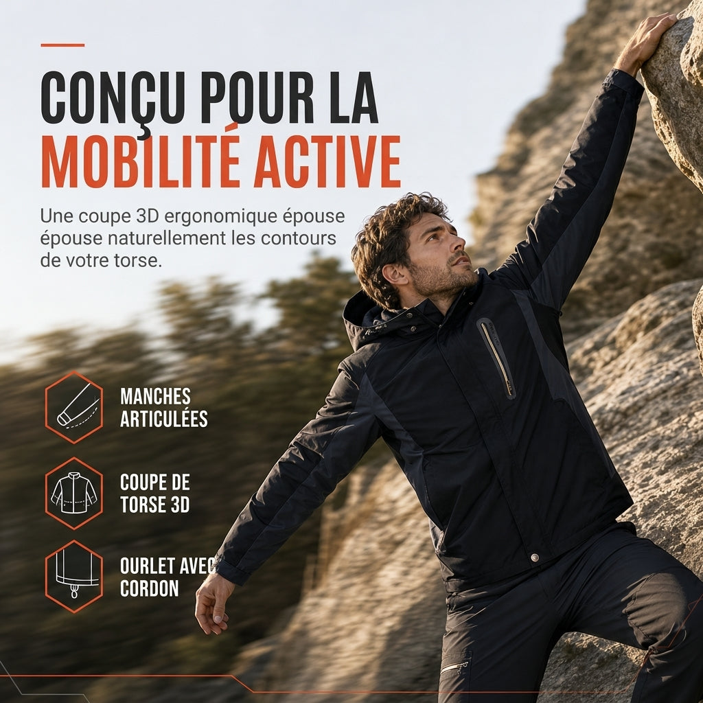 Veste de randonnée d'extérieur à une couche pour le printemps, imperméable et résistante à l'usure pour l'alpinisme