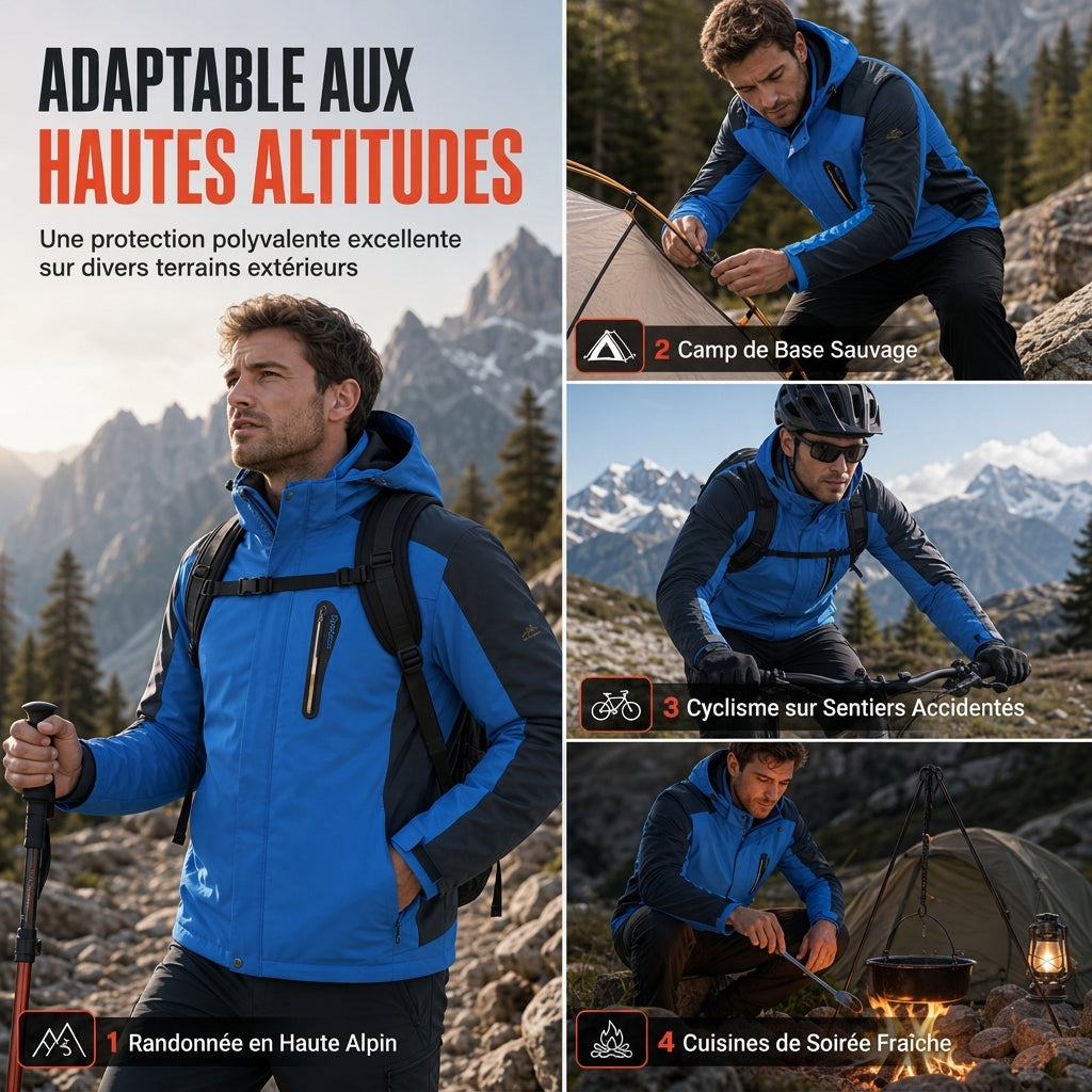 Veste de randonnée d'extérieur à une couche pour le printemps, imperméable et résistante à l'usure pour l'alpinisme