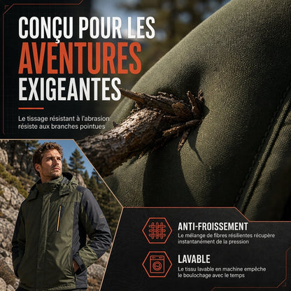 Veste de randonnée d'extérieur à une couche pour le printemps, imperméable et résistante à l'usure pour l'alpinisme