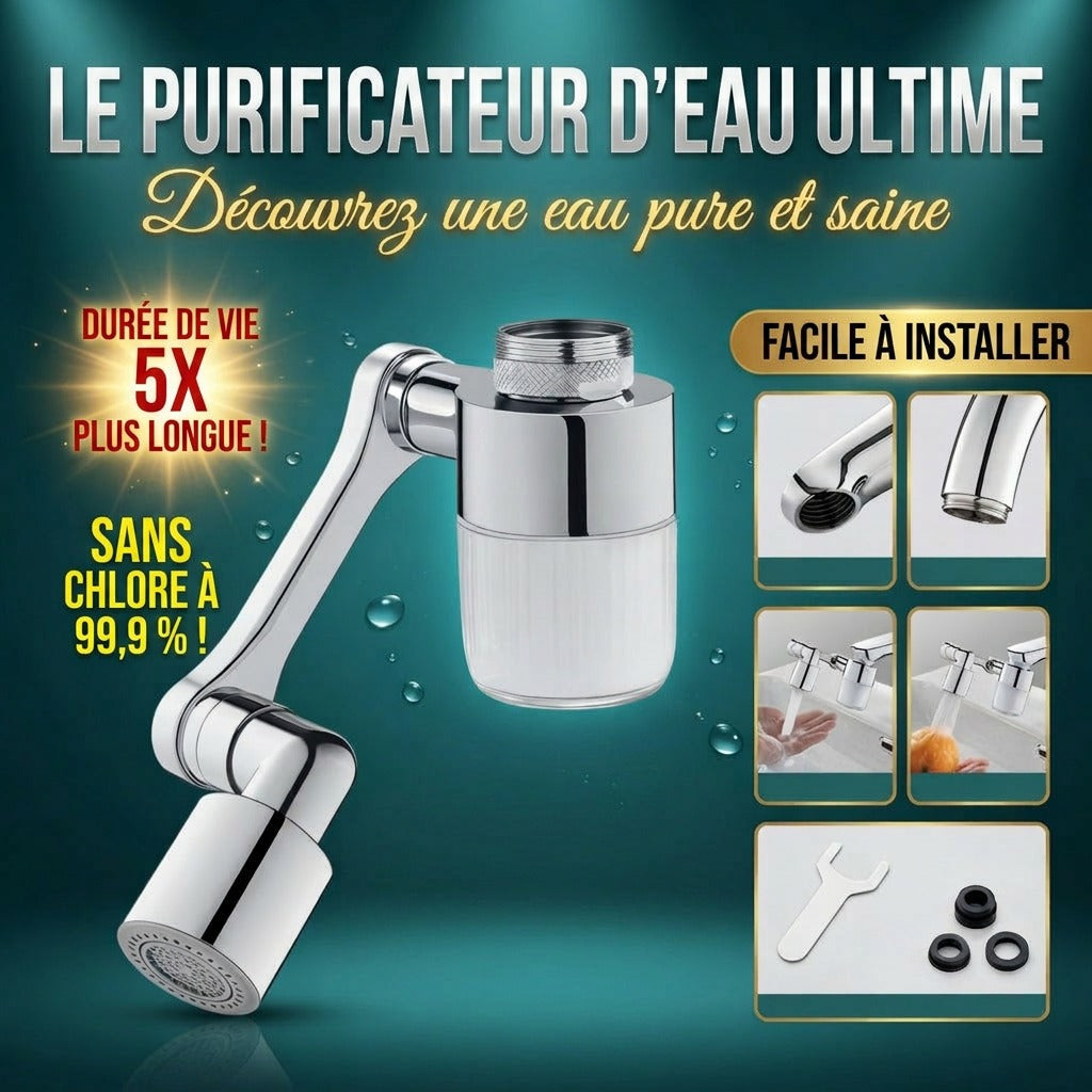 Robinet multifonctionnel rotatif à 360°