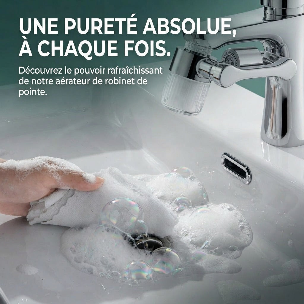 Robinet multifonctionnel rotatif à 360°