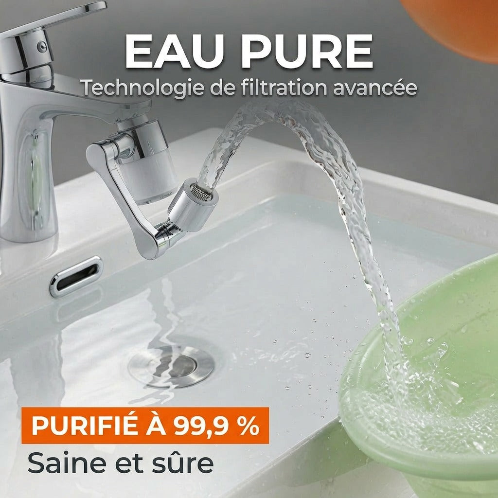 Robinet multifonctionnel rotatif à 360°