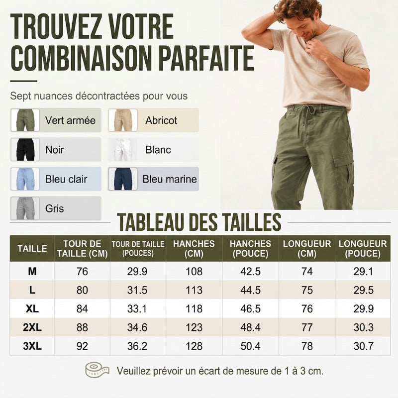 ⏰ -50% – Pour une durée limitée !👖Pantalon capri cargo en lin mélangé pour homme🌬️ Léger, respirant et conçu pour le confort
