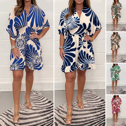 🔥Nouveaux Best-sellers🔥Combinaison décontractée pour femmes à imprimé botanique🛫【Achetez-en 2, livraison gratuite】