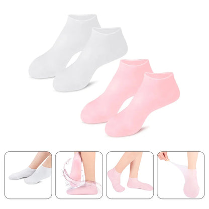 Masque hydratant pour les pieds✨Chaussettes en silicone protectrices et exfoliantes