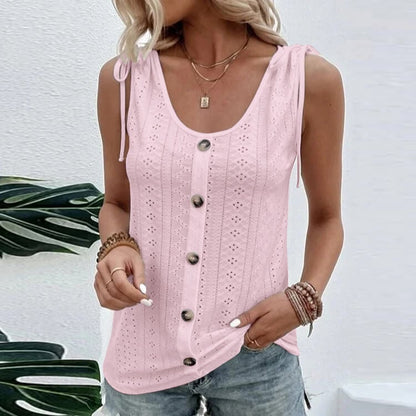 T-shirt uni à encolure dégagée et cœur dans le dos