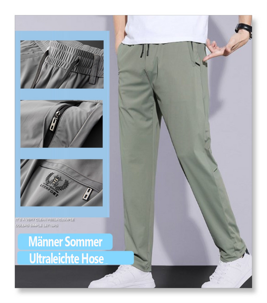 Pantalon de survêtement en soie glacée d'été pour hommes-Achetez 2 livraison gratuite