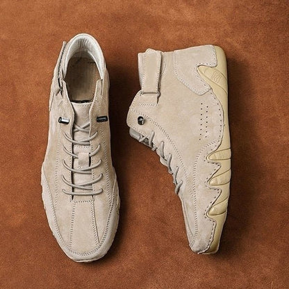 🔥🎁Vente chaude de Noël 2023🎁 - Bottes hautes italiennes en daim faites à la main avec velcro 2023
