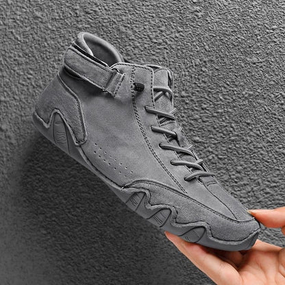 🔥🎁Vente chaude de Noël 2023🎁 - Bottes hautes italiennes en daim faites à la main avec velcro 2023