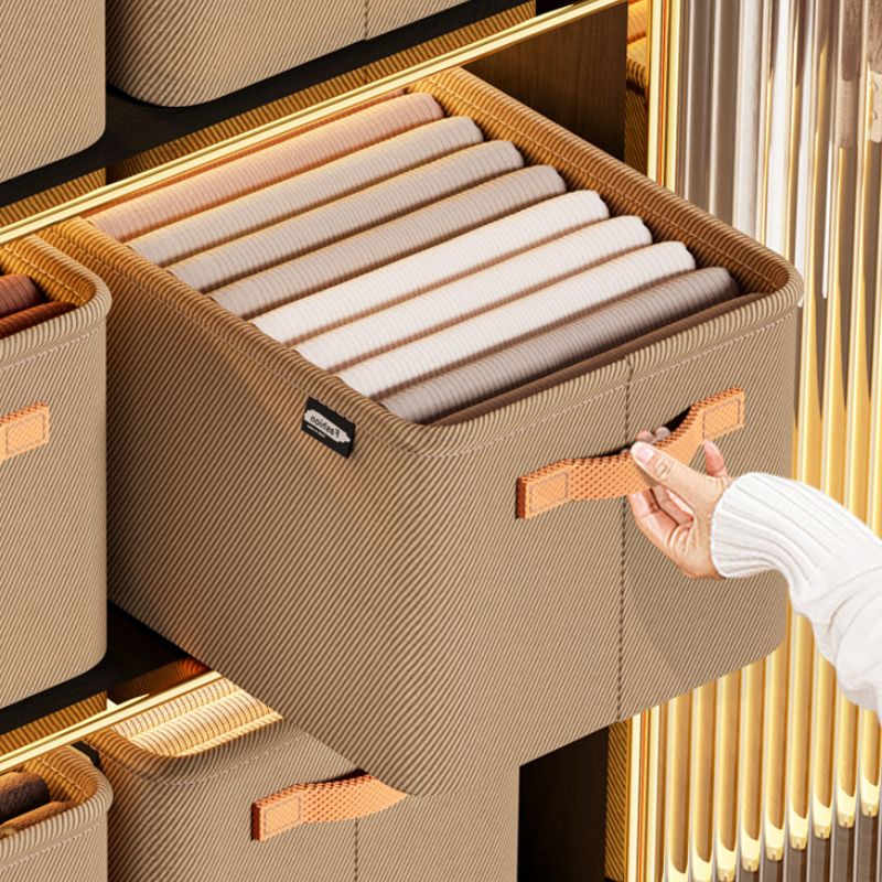Organisateur de vêtements de boîte de rangement de placard pliable