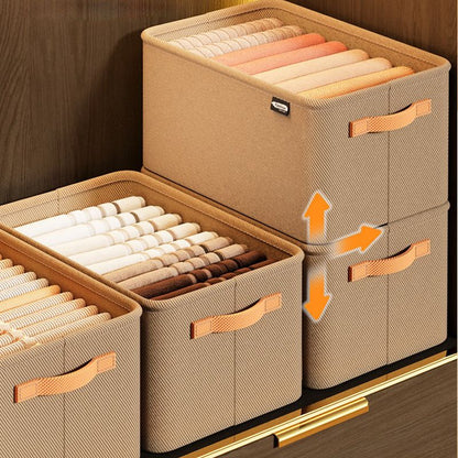 Organisateur de vêtements de boîte de rangement de placard pliable