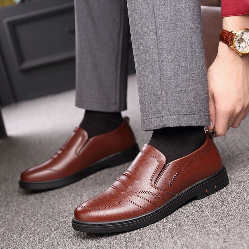 🔥😎Chaussures d'affaires antidérapantes en cuir souple pour hommes👞 Achetez-en 2, livraison gratuite🔥
