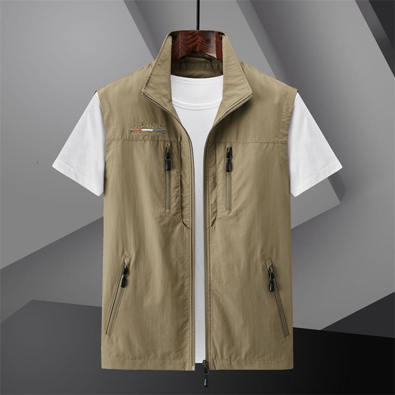 Gilet d'extérieur à séchage rapide avec plusieurs poches pour homme-Achetez-en 2, livraison gratuite