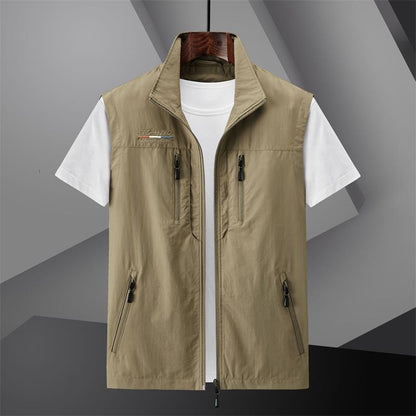 Gilet d'extérieur à séchage rapide avec plusieurs poches pour homme-Achetez-en 2, livraison gratuite