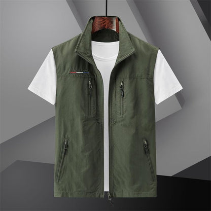 Gilet d'extérieur à séchage rapide avec plusieurs poches pour homme-Achetez-en 2, livraison gratuite