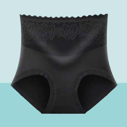 Achetez-en 1, obtenez-en 2 gratuitement🌸Culotte en dentelle à taille haute avec protection latérale contre les fuites