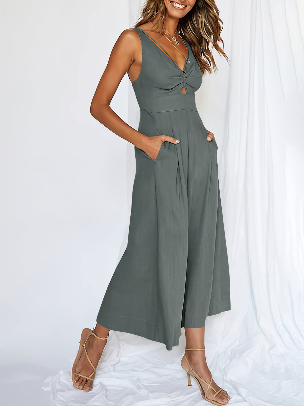 🔥Ventes chaudes🔥 Combinaisons à taille haute et découpes à col en V