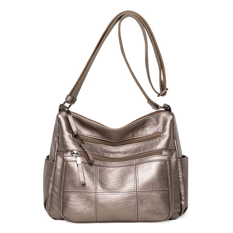 Sacs à bandoulière assortis en cuir souple à la mode