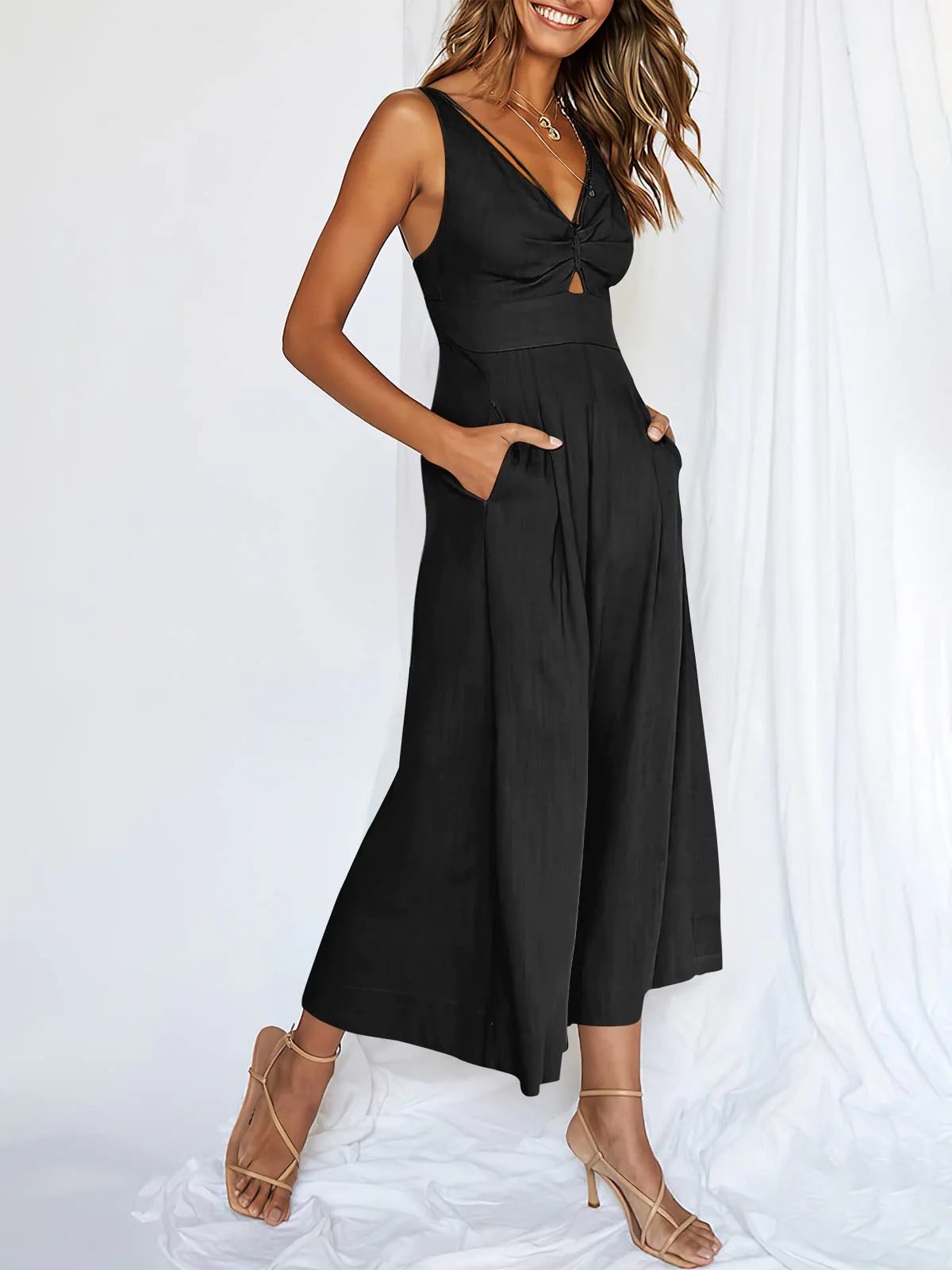 🔥Ventes chaudes🔥 Combinaisons à taille haute et découpes à col en V