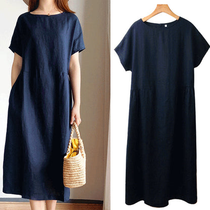 Venta caliente-Vestido de Lino y Algodón Estilo Japonés 🔥Achetez 2 livraison gratuite🔥