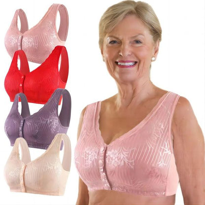 ✨💋Soutien-gorge boutonné sur le devant confortable et respirant avec grand bonnet💃