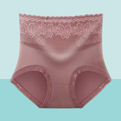 Achetez-en 1, obtenez-en 2 gratuitement🌸Culotte en dentelle à taille haute avec protection latérale contre les fuites