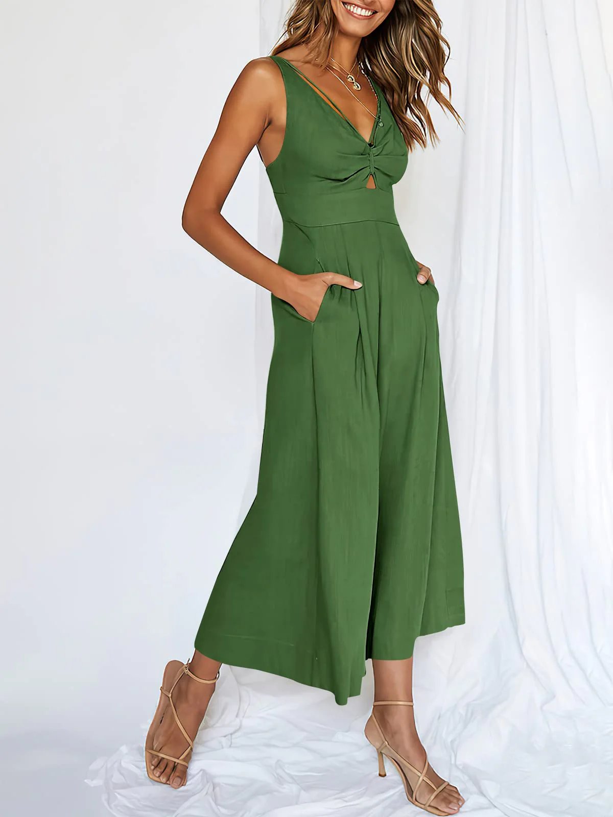 🔥Ventes chaudes🔥 Combinaisons à taille haute et découpes à col en V