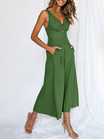 🔥Ventes chaudes🔥 Combinaisons à taille haute et découpes à col en V
