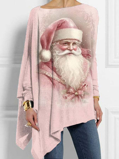 🎅New Year's wear💝【M-4XL】2024 new autumn and winter women's loose retro print tops.
