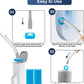 Ensemble de brosse de toilette à tête de brosse de rechange jetable