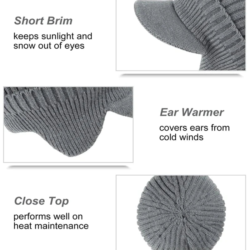Chapeau tricoté de protection d'oreille élastique chaud☃️ Achetez-en 2, livraison gratuite🔥