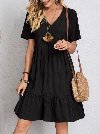 👚💃Robe fluide décontractée à nouer à la taille - Achetez-en 2, livraison gratuite