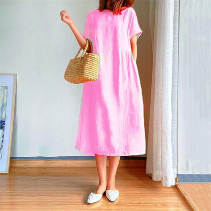 Venta caliente-Vestido de Lino y Algodón Estilo Japonés 🔥Achetez 2 livraison gratuite🔥