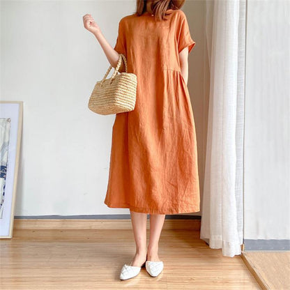 Venta caliente-Vestido de Lino y Algodón Estilo Japonés 🔥Achetez 2 livraison gratuite🔥
