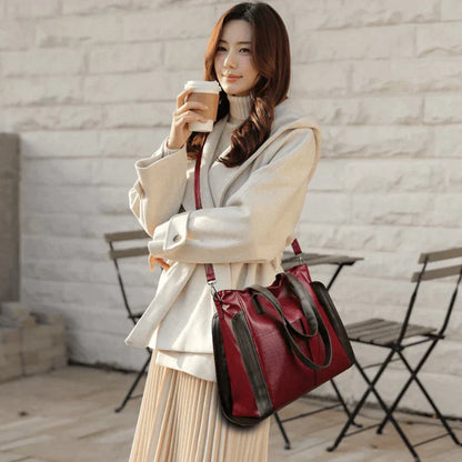Large Capacity Waterproof Soft Leather Bag-2