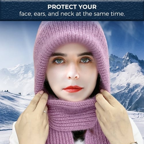 Bonnet Coupe-vent avec Écharpe pour Protection Complète de l'oreille