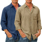 Chemise en denim pour hommes [manches longues]-13