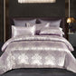 Ensemble de quatre pièces satin jacquard de luxe européen🔥Livraison gratuite