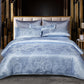 Ensemble de quatre pièces satin jacquard de luxe européen🔥Livraison gratuite