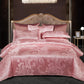 Ensemble de quatre pièces satin jacquard de luxe européen🔥Livraison gratuite